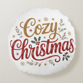 Mysiga julklapp Pillow | Cute Helgdag Decor Rund Kudde