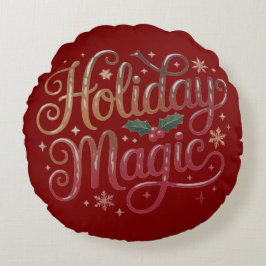 Mysiga julklapp Pillow | Cute Helgdag Decor Rund Kudde