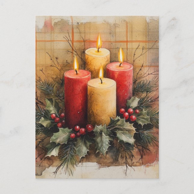 Mysiga julljus helg vykort (Framsida)