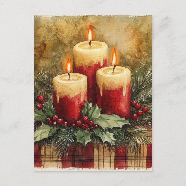 Mysiga julljus helg vykort (Framsida)