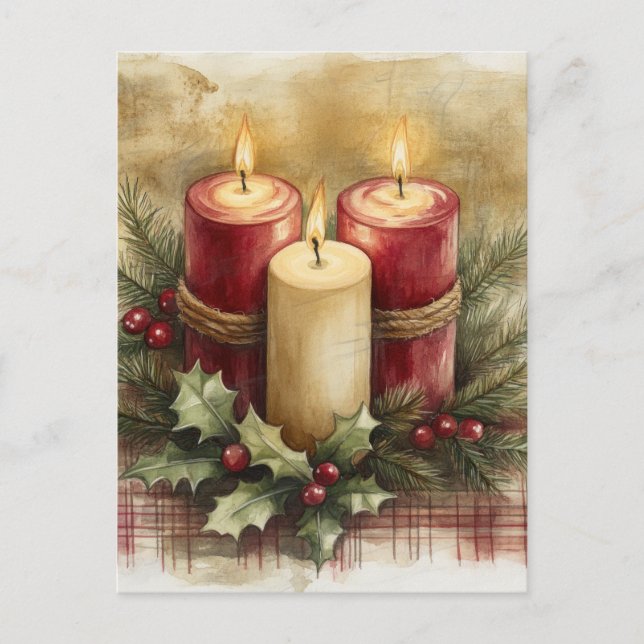 Mysiga julljus helg vykort (Framsida)