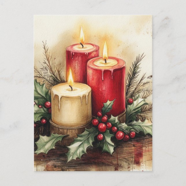 Mysiga julljus helg vykort (Framsida)