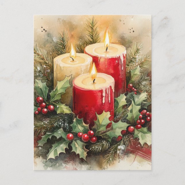 Mysiga julljus helg vykort (Framsida)