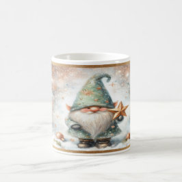 Mysiga julvinter Gnome Guld Snöflingor Kaffemugg