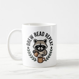 Mysiga kaffehöstbrunt Raccoon Kaffemugg