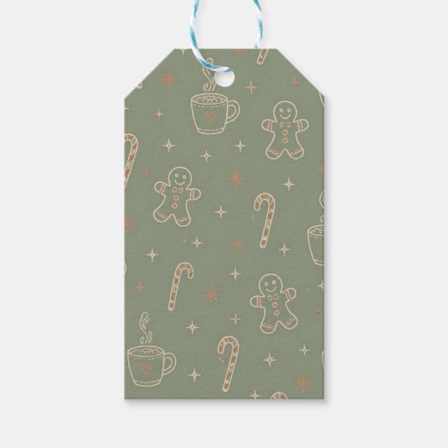  mysiga kakao-gingbreads julpresenttaggar presentetikett (Framsidan)