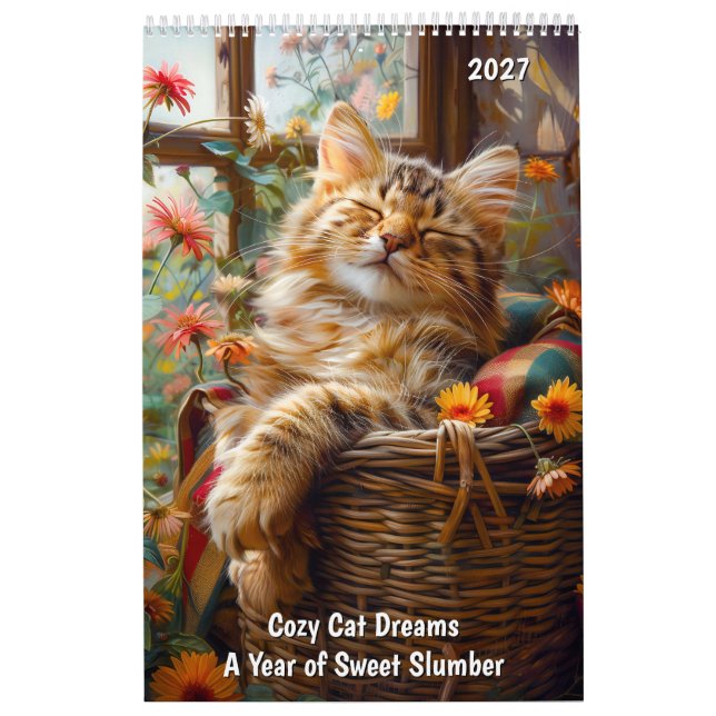  mysiga kattdrömmar – Ett år av ljuvlig sömn Kalender (Omslag)