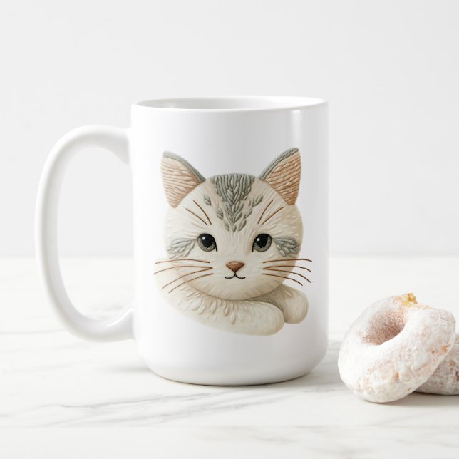 Mysiga Kattunge-kaffe Kopp för Cat Lovers (Med munk)