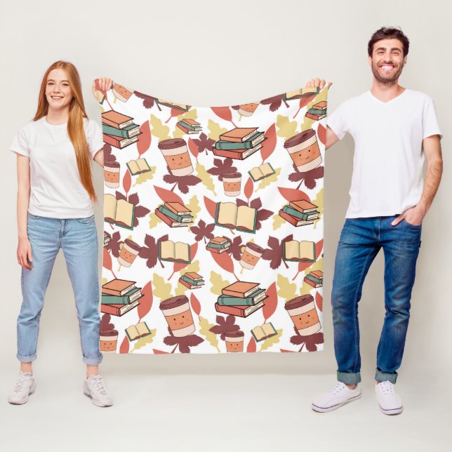 Mysiga Kawaii Fall Vibes Fleecefilt (På plats)