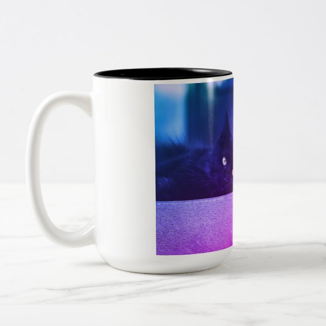 Mysiga komponenter för katt och Hund Två-Tonad Mugg (Vänster)