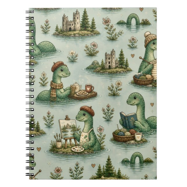  mysiga kryptider Nessie Loch Ness-monster hobby  Anteckningsbok (Framsidan)
