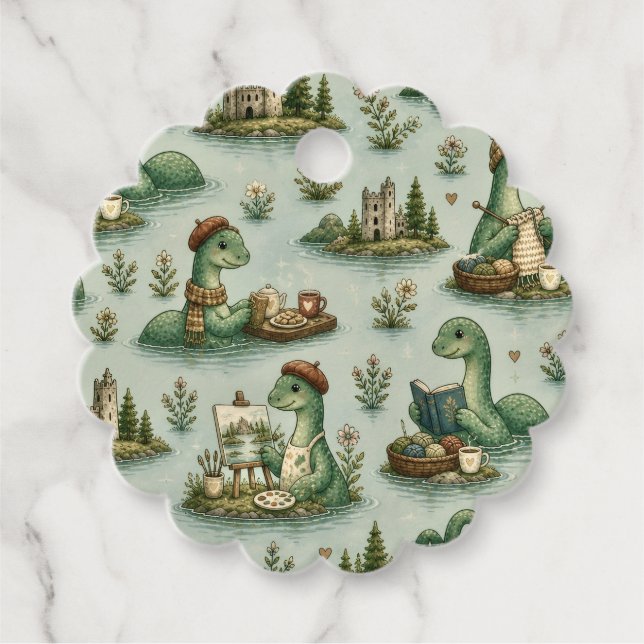  mysiga kryptider Nessie Loch Ness-monster hobby  Gåvor Etiketter (Framsida)