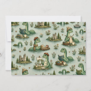 mysiga kryptider Nessie Loch Ness-monster hobby Inbjudningar