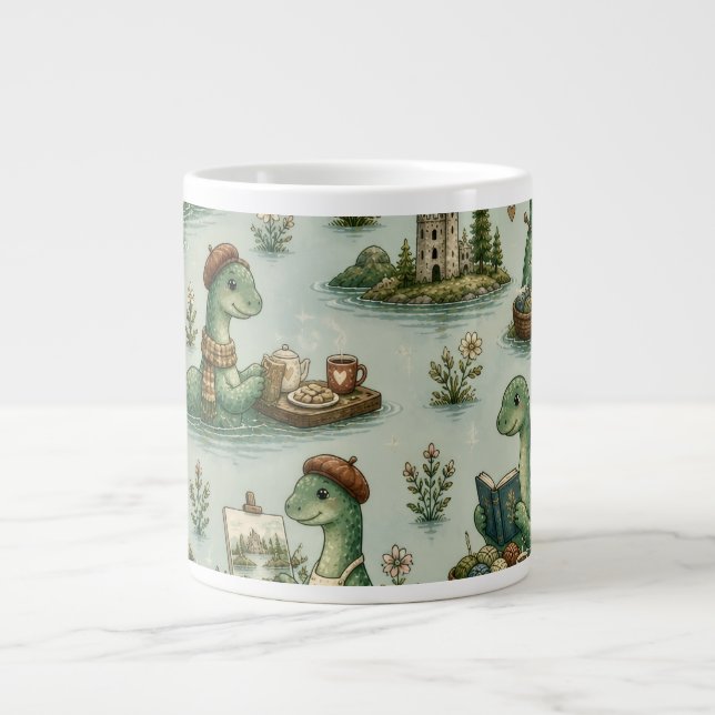  mysiga kryptider Nessie Loch Ness-monster hobby  Jumbo Mugg (Framsidan)