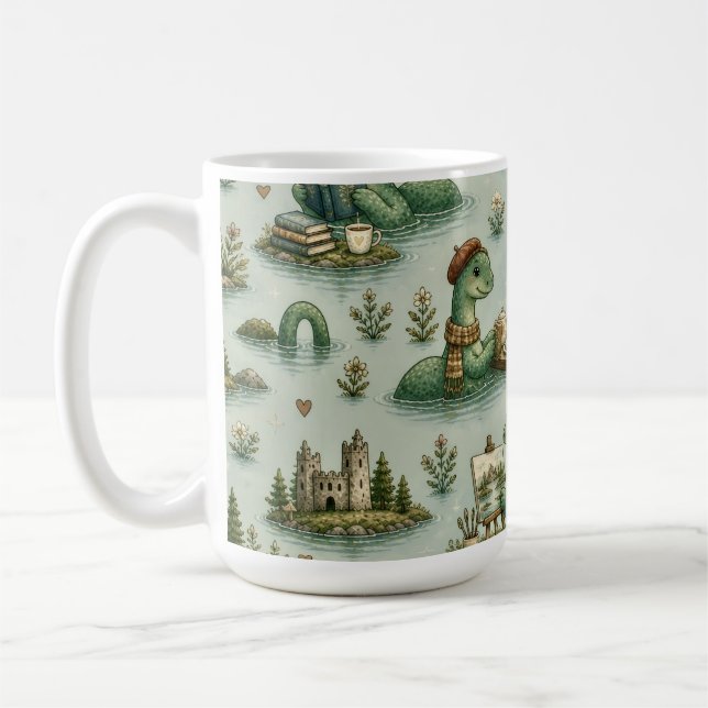  mysiga kryptider Nessie Loch Ness-monster hobby  Kaffemugg (Vänster)
