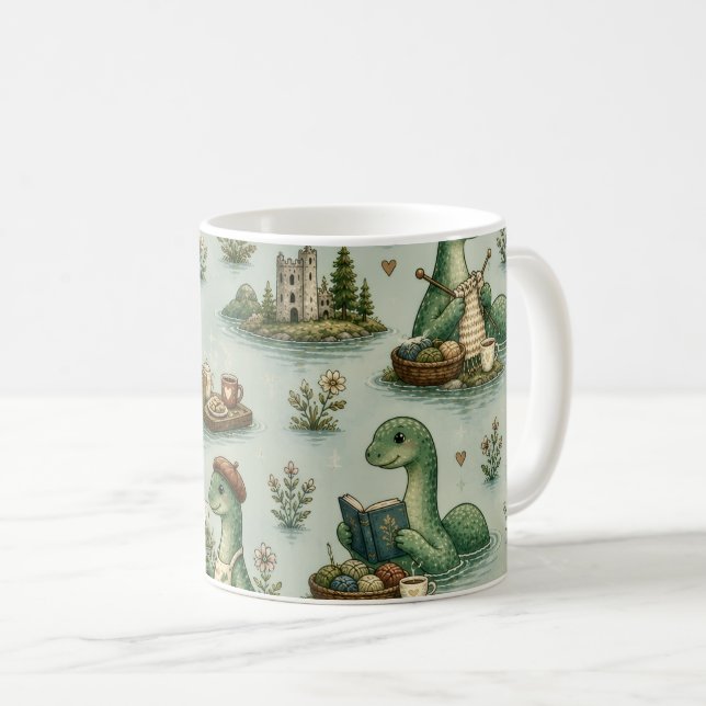  mysiga kryptider Nessie Loch Ness-monster hobby  Kaffemugg (Framsida höger)