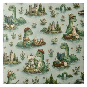 mysiga kryptider Nessie Loch Ness-monster hobby Kakelplatta