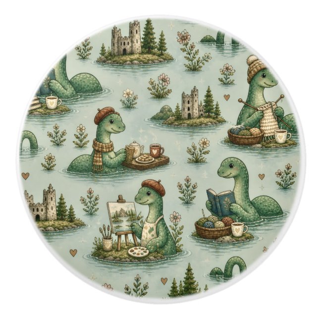  mysiga kryptider Nessie Loch Ness-monster hobby  Knopp (Framsidan)