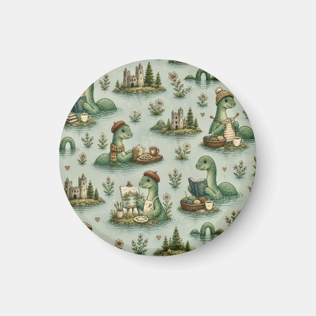  mysiga kryptider Nessie Loch Ness Monster hobby  Magnet (Framsidan)