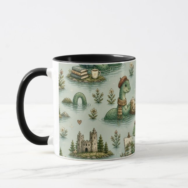  mysiga kryptider Nessie Loch Ness-monster hobby  Mugg (Vänster)