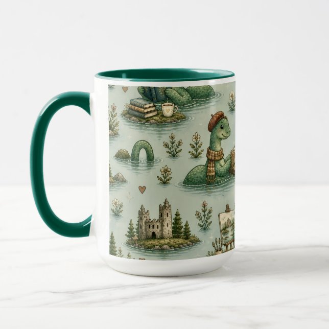  mysiga kryptider Nessie Loch Ness-monster hobby  Mugg (Vänster)