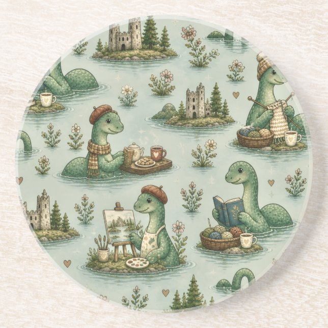  mysiga kryptider Nessie Loch Ness-monster hobby  Underlägg (Framsidan)