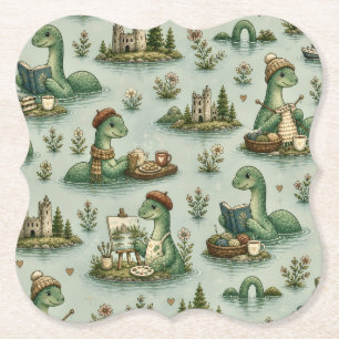 mysiga kryptider Nessie Loch Ness-monster hobby Underlägg Papper