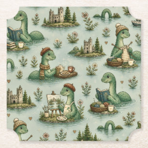 mysiga kryptider Nessie Loch Ness-monster hobby Underlägg Papper