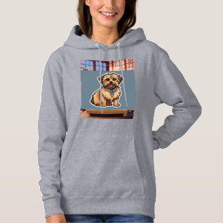 Mysiga kvinnohoodie med Aditable Hund design" T Shirt
