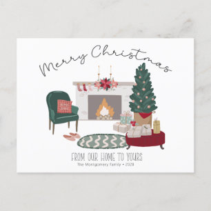 Mysiga Land Home Julgran GOD JUL Vykort