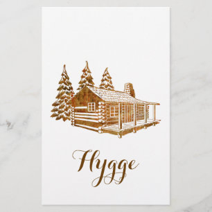 Mysiga loggskåp - Hygge eller egen text Brevpapper
