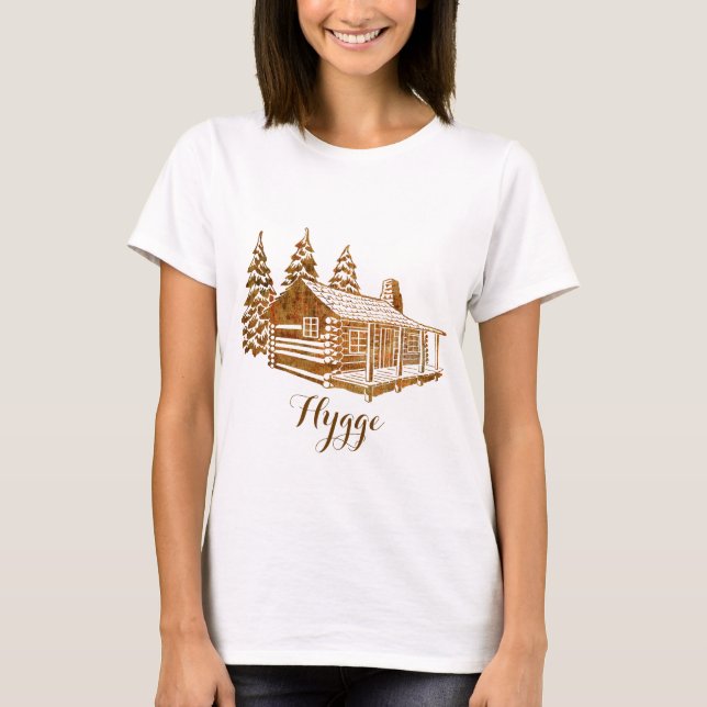Mysiga loggskåp - Hygge eller egen text Tee (Framsida)