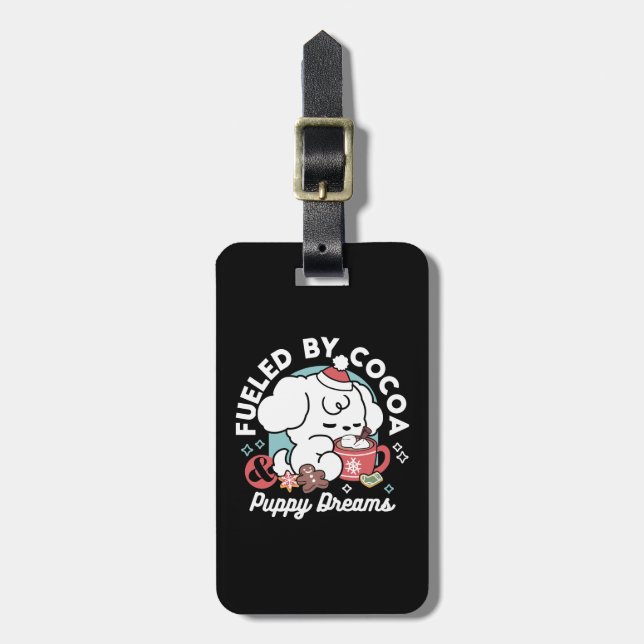 Mysiga marionettdrömmar - Hett Chocolate och jul Bagagebricka (Vertikal Framsida)