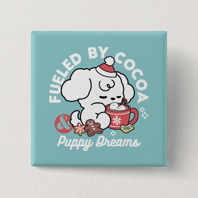 Mysiga marionettdrömmar - Hett Chocolate och jul Knapp (Framsida)