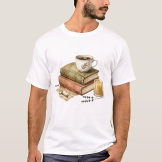  mysiga mörka akademiböcker med kaffeljus och Vi T Shirt