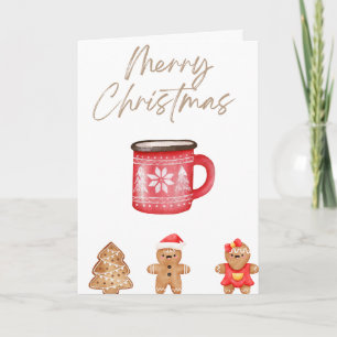 Mysiga Mugg och kakor av julbröd Kort