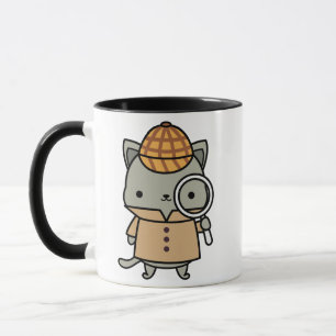 Mysiga Mystery Bok Klubb Purrlock + Vänner Mugg