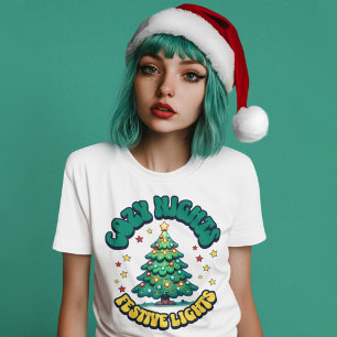 Mysiga nätter, Festive Ljus Julgran T Shirt