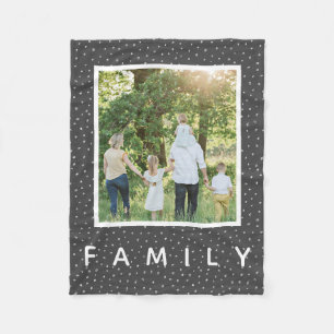 Mysiga och kute och foto till modern familj fleecefilt