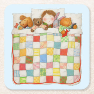 MYSIGA Pappra Underlägg för QUILT-kvadrat - blå Papper Kvadrat