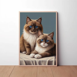 Mysiga par av Ragdoll Cats Fluffy Pet Art Poster