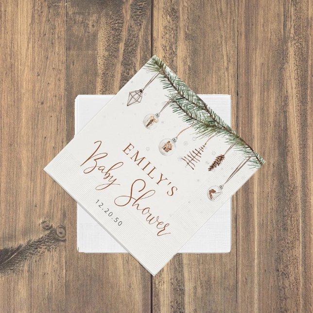 Mysiga Party Napkins, babyskor för julgranar Pappersservett (Skapare uppladdad)