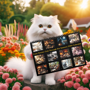Mysiga persiska katter genom säsongen 20XX Kalender