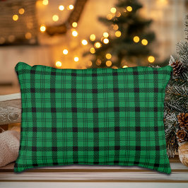 Mysiga program för grönt och svart prydnadskudde