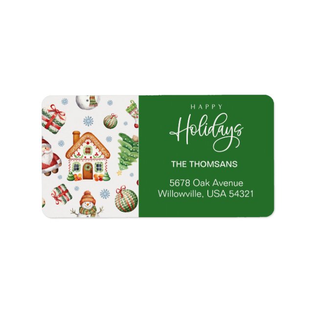 Mysiga Returadressen Mönster Adressetikett (Framsidan)