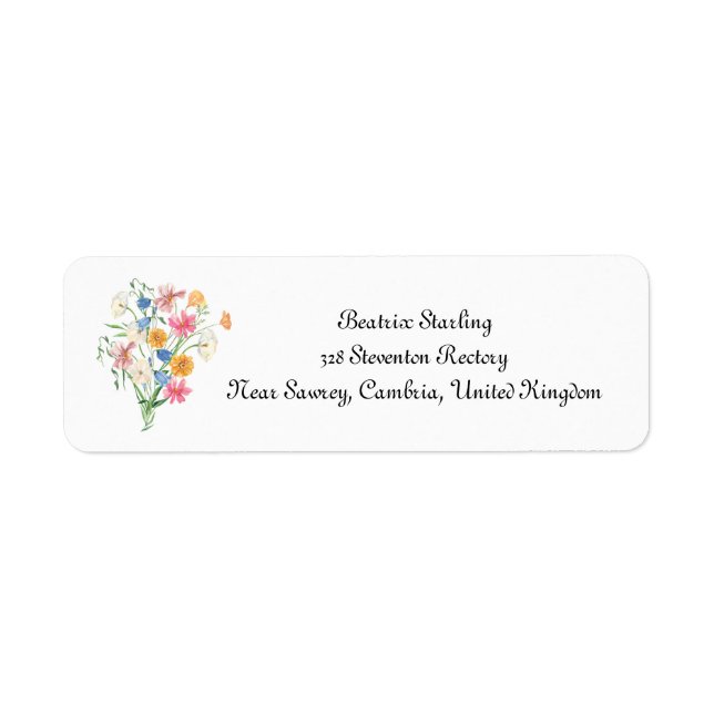 Mysiga returadresser. returadress etikett (Framsidan)