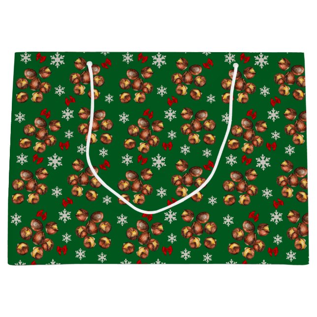 Mysiga rostade kastanjer och Snöflingor-vinter (Framsidan)