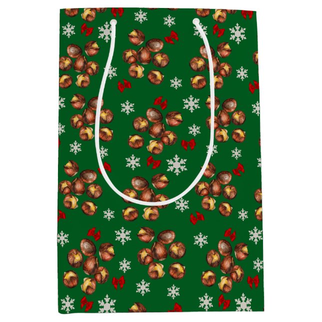 Mysiga rostade kastanjer och Snöflingor-vinter (Framsidan)