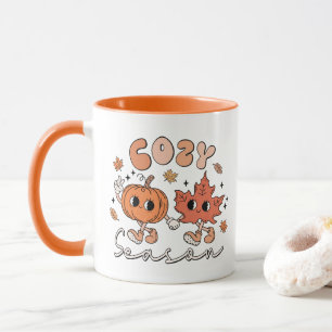 Mysiga säsongen, Fall Vibes Mugg, Retro Fall Doodl Mugg