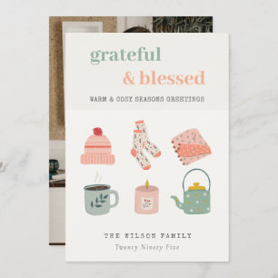 Mysiga Säsonhälsningar för Photo Winter Essential Julkort